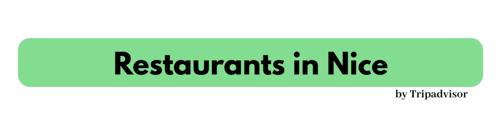 Restaurants in Nice