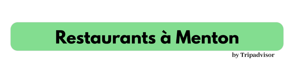 restaurants à Menton