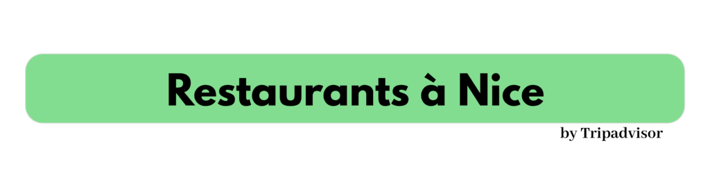 Restaurants à Nice