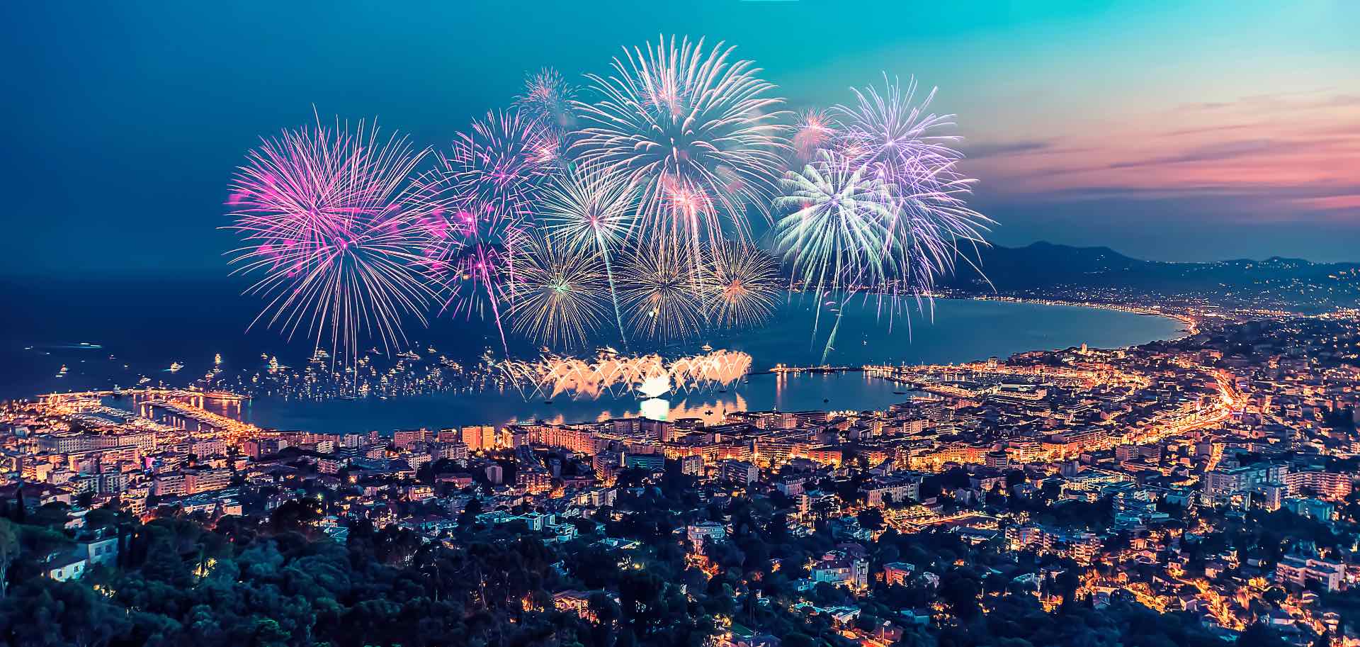 Feux d'artifice à Cannes