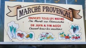 signe pour le marché provençal d'antibes