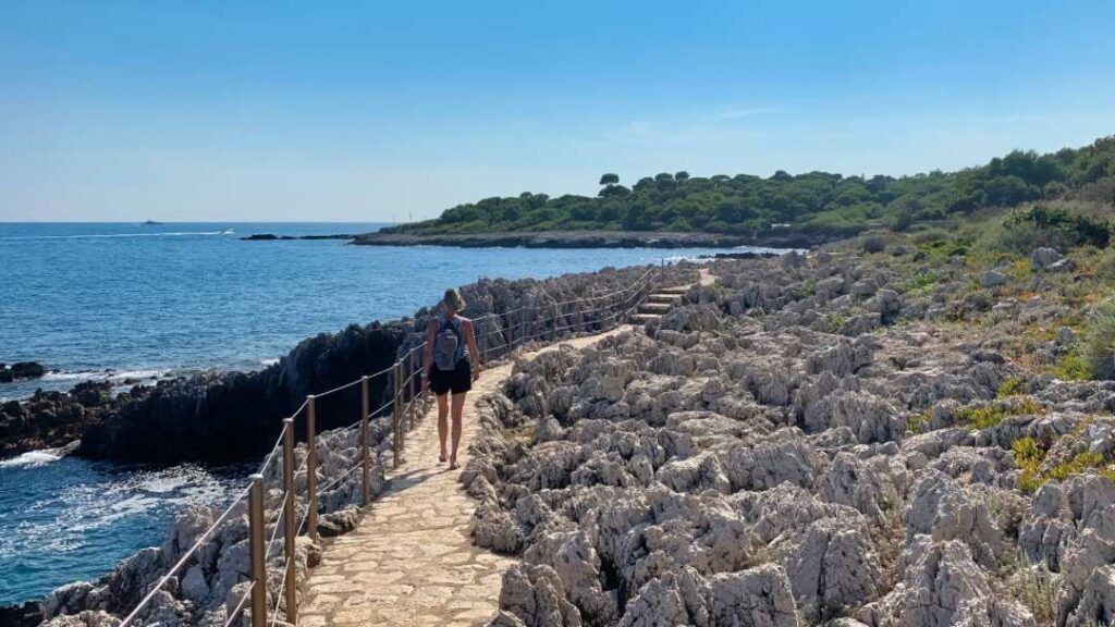 stone path along the coastal walk cap d'antibes